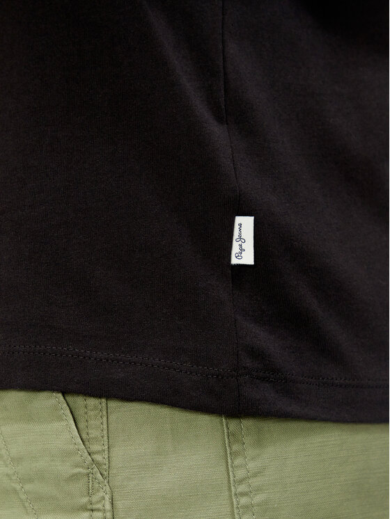 Pepe Jeans Pepe Jeans Pikkade varrukatega T-särk Connor PM509219 Must Regular Fit