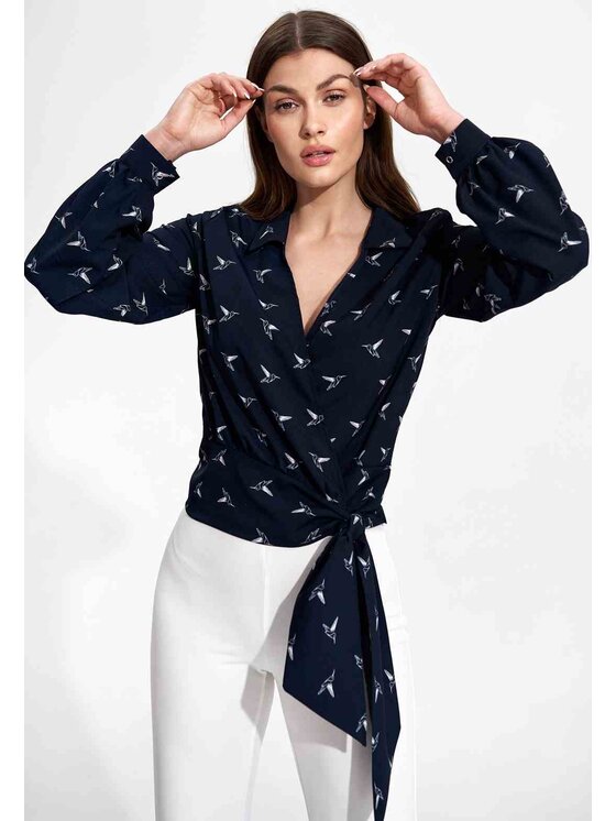 FIGL FIGLFIGL Blusa M868 Blu Regular Fit