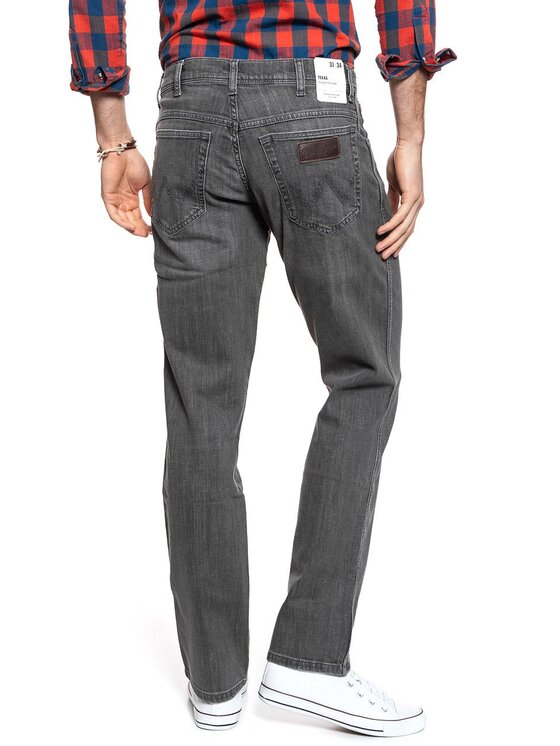 Wrangler Wrangler Spodnie materiałowe TEXAS Szary Straight Fit