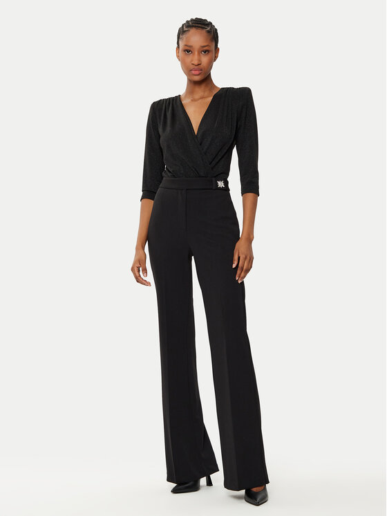 Rinascimento Rinascimento Pantaloni din material CFC0121719003 Negru Regular Fit