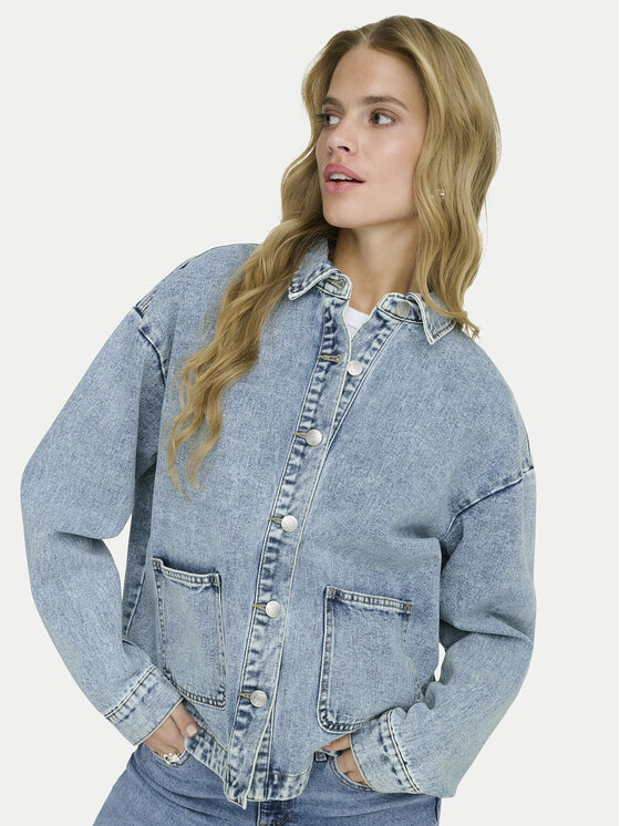 ONLY ONLY Džínsová bunda Lara 15372651 Modrá Regular Fit