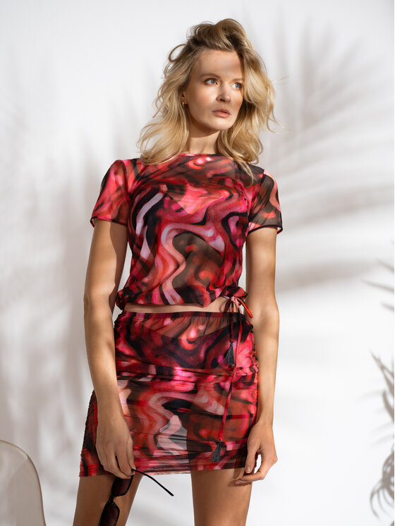 Miss Lou Miss Lou Minigonna O-SI3-BRD Bordeaux