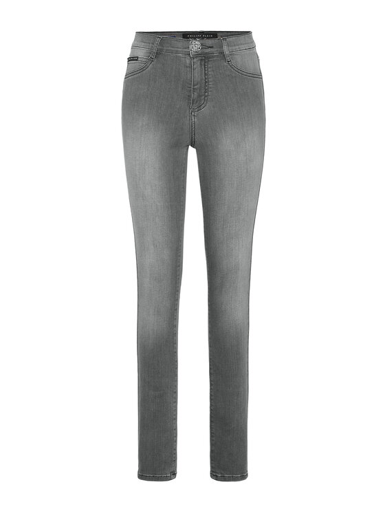 PHILIPP PLEIN PHILIPP PLEIN Jeansy 313 Šedá Jegging Fit