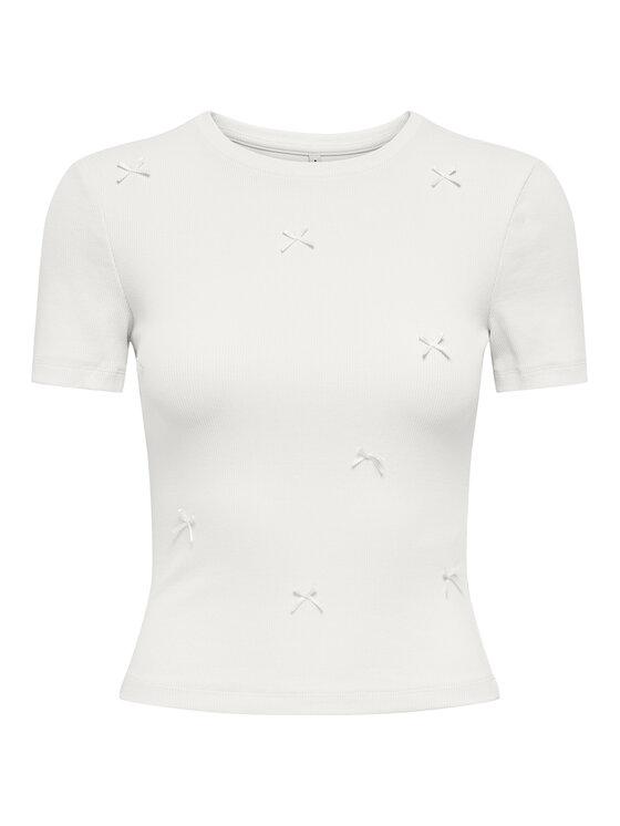 ONLY ONLY T-Shirt Femke 15369336 Creme Slim Fit