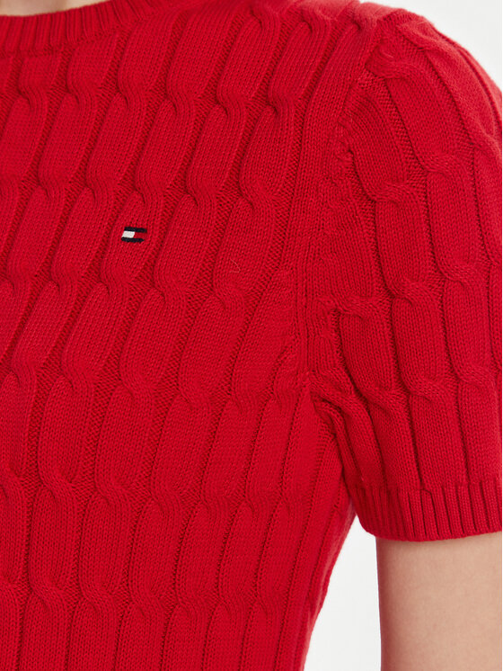 Tommy Hilfiger Tommy Hilfiger Sweater WW0WW45656 Piros Regular Fit