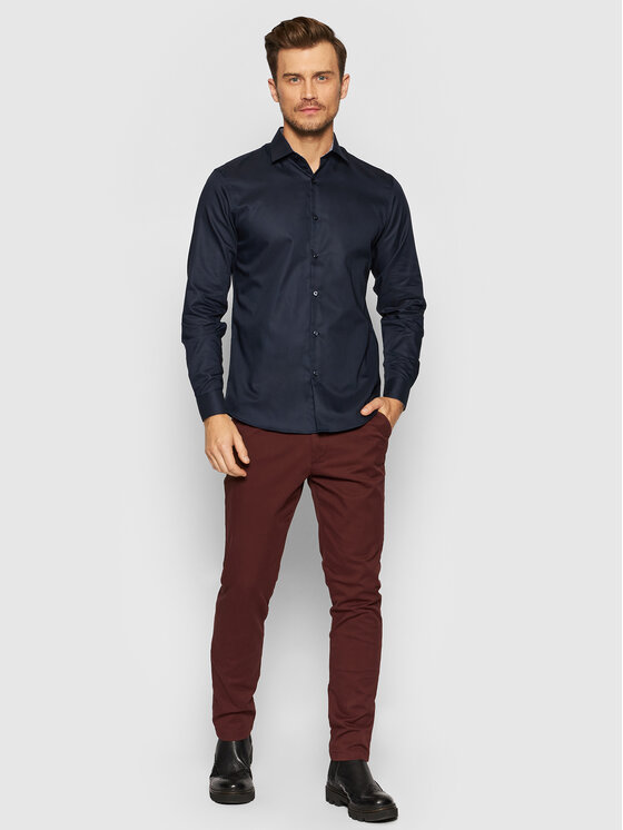 Selected Homme Selected Homme Camicia New Mark 16058640 Blu scuro Slim Fit
