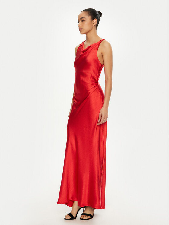 Please Please Rochie cocktail A12NXO6000 Roșu Slim Fit