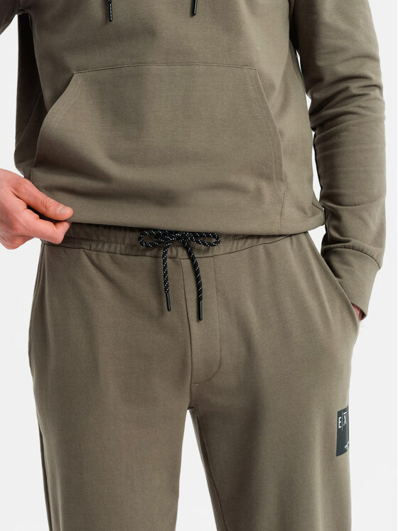 Ombre Ombre Komplet dresowy Z107 Khaki Regular Fit