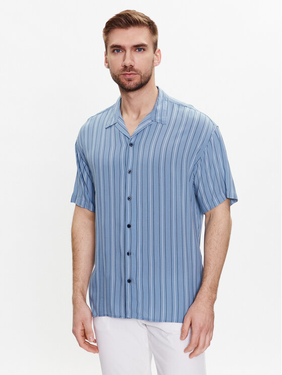 Jack & Jones Jack & Jones Košeľa Chain 12227973 Modrá Relaxed Fit