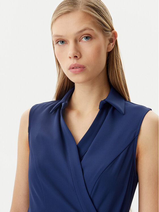 Rinascimento Rinascimento Rochie tip cămașă CFC0122479003 Bleumarin Regular Fit