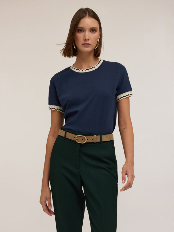 Motivi Motivi T-shirt G011W003471N0Z4 Blu Regular Fit