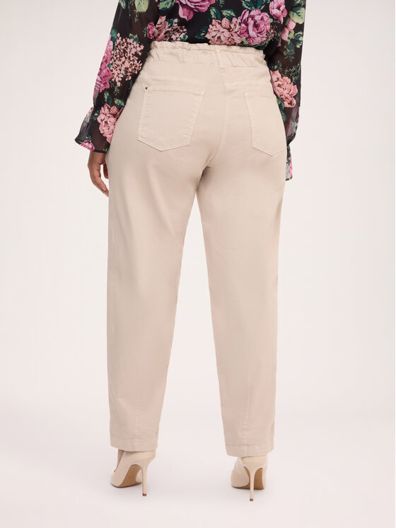 Fiorella Rubino Fiorella Rubino Pantaloni di tessuto P748T005654N002 Crema Regular Fit