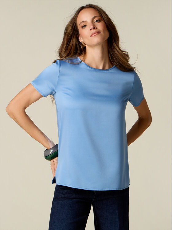 Oltre Oltre T-shirt G384J204556N009 Turchese Regular Fit