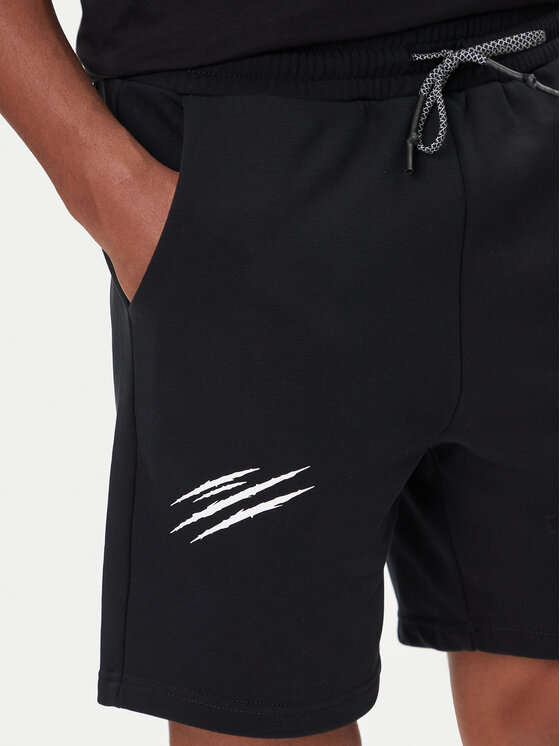 Plein Sport Plein Sport Sport rövidnadrág SAEC MJT2473 STE001N Fekete Regular Fit
