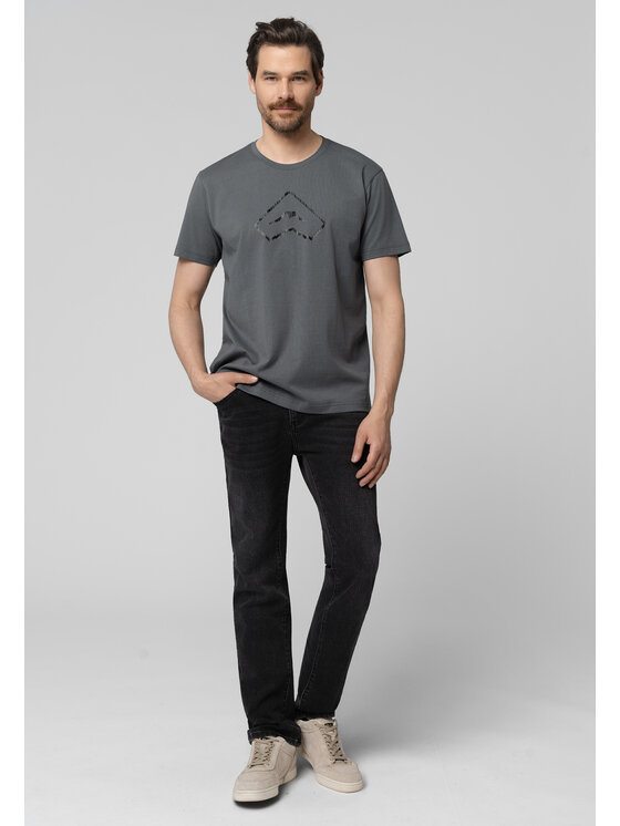 Volcano Volcano T-Shirt T-CARB Czarny Regular Fit