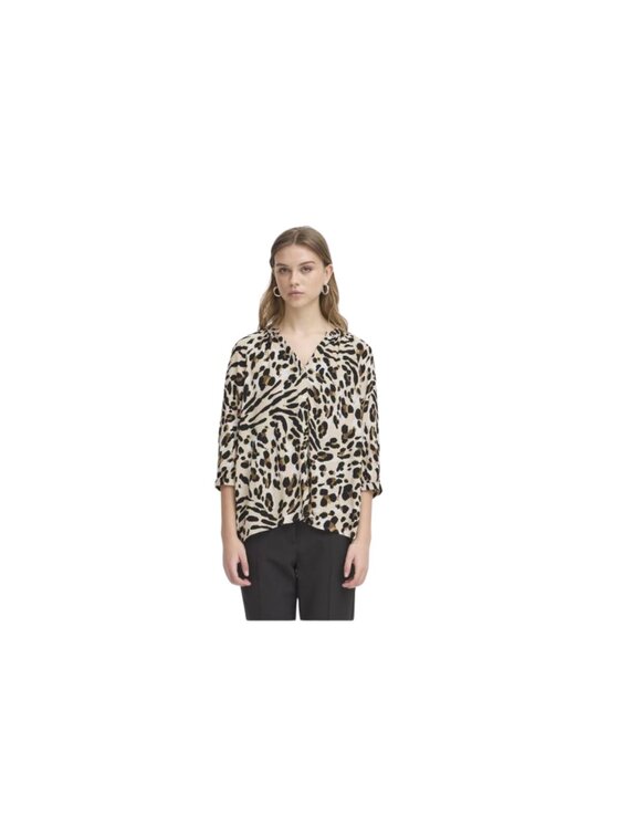 ICHI ICHI Camicia ihmarrakech aop sh6 Marrone Regular Fit