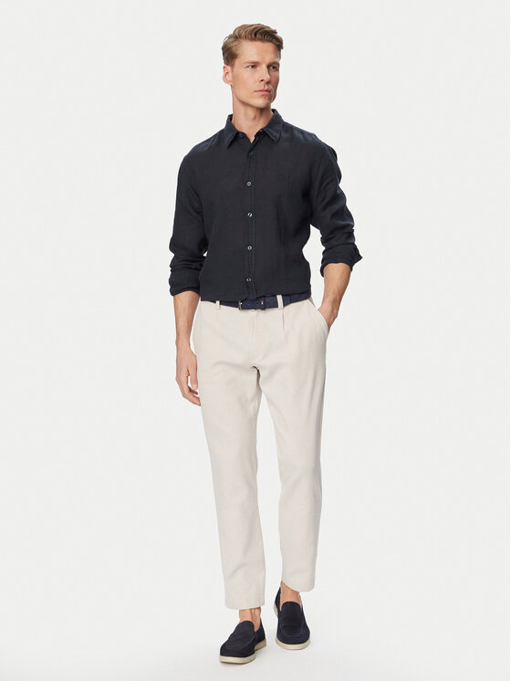BOSS BOSS Chino kalhoty 50559158 Krémová Tapered Fit