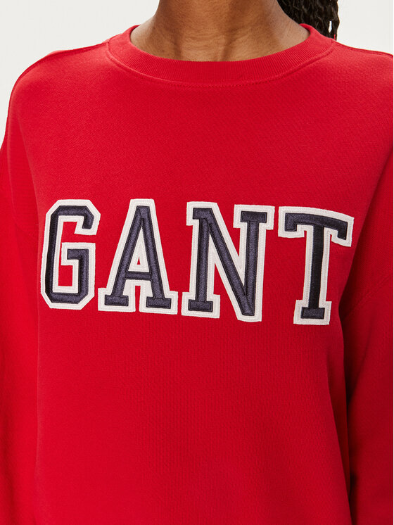 Gant Gant Džemperis Logo 4200840 Raudona Relaxed Fit