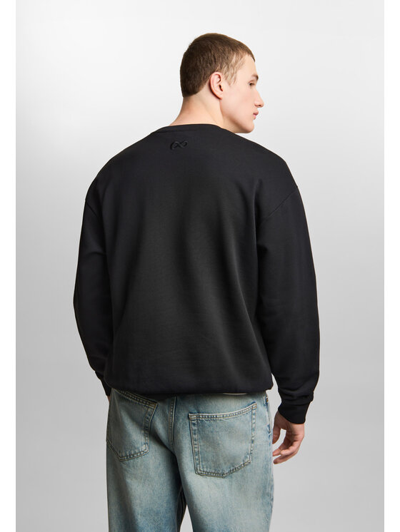 PROSTO. PROSTO. Bluza Jacquard Label Czarny Oversize