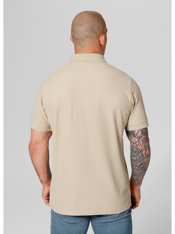 PITBULL PITBULL T-Shirt Koszulka Beżowy Regular Fit