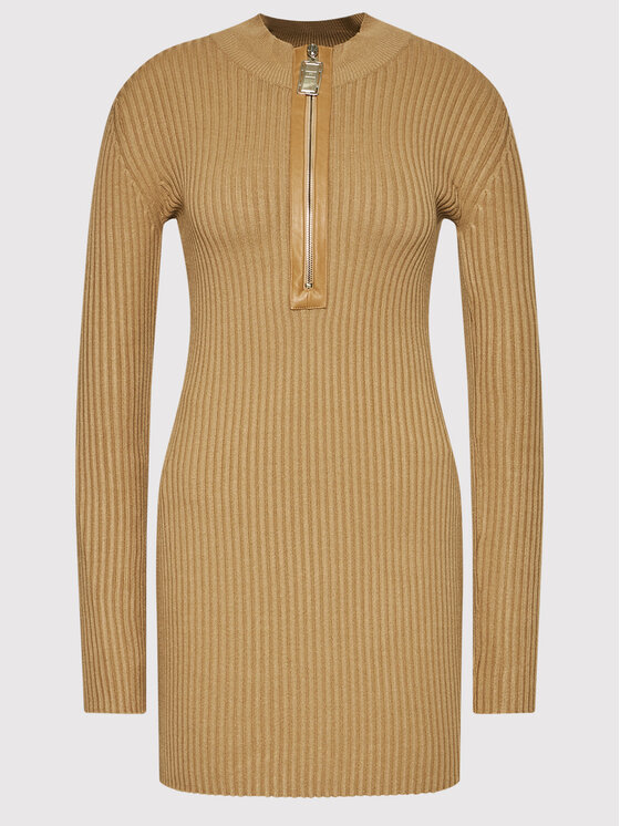 Vestito di maglia AM-45M-16E2-V380 Marrone Slim