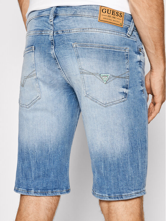 Pantaloncini di jeans M1GD01 D4B73 Blu Slim Fit