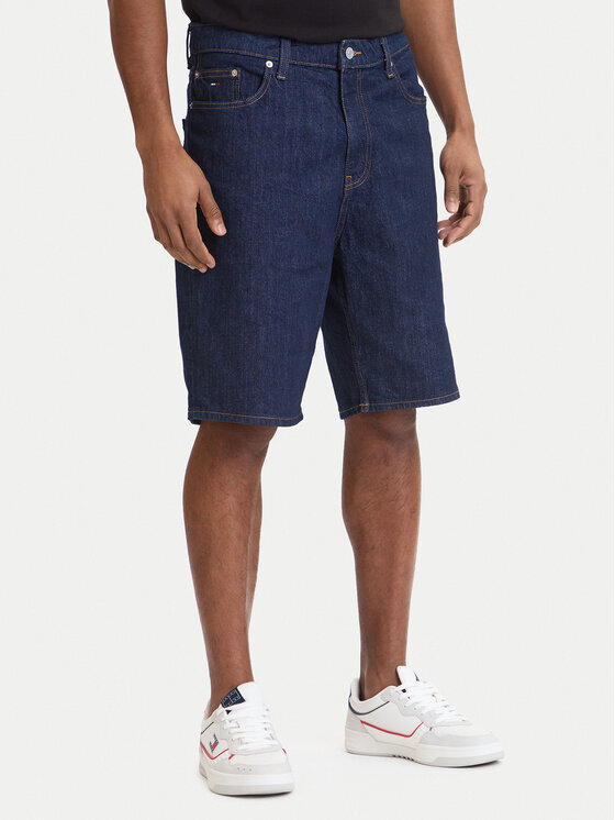 Tommy Jeans Pantaloni scurți de blugi Jaimie DM0DM22974 Bleumarin Regular Fit