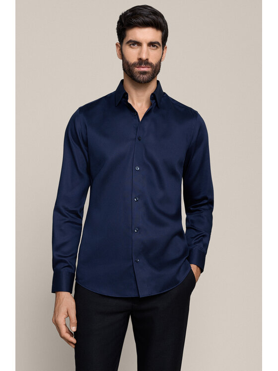 Lancerto Lancerto Koszula Armida Granatowa KO073226000006 Granatowy Slim Fit