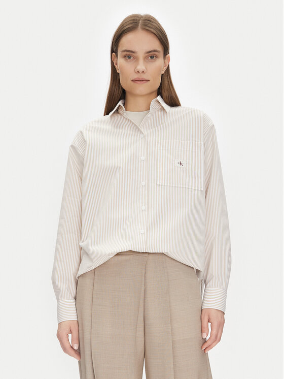Calvin Klein Jeans Calvin Klein Jeans Camicia J20J224436 Beige Relaxed Fit