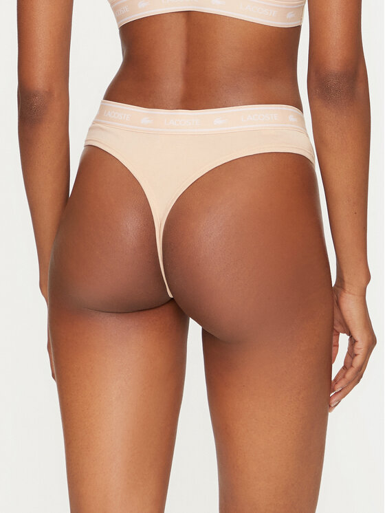 Lacoste Lacoste Kalhotky string 8F1342 Béžová
