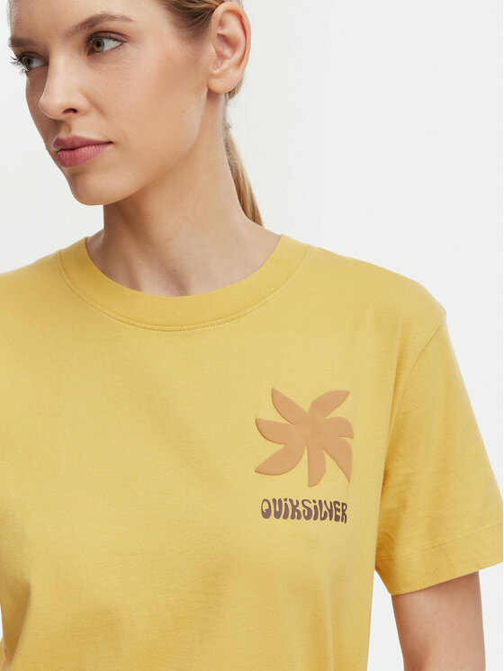 Quiksilver Quiksilver T-Shirt Standard  EQWZT03197 Żółty Regular Fit