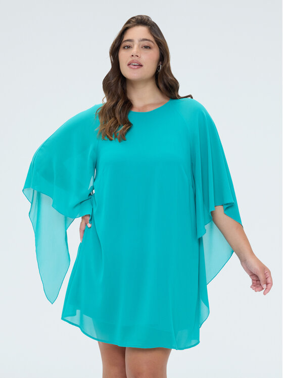Fiorella Rubino Fiorella Rubino Vestito da giorno 7023T001873N025 Turchese Over Fit