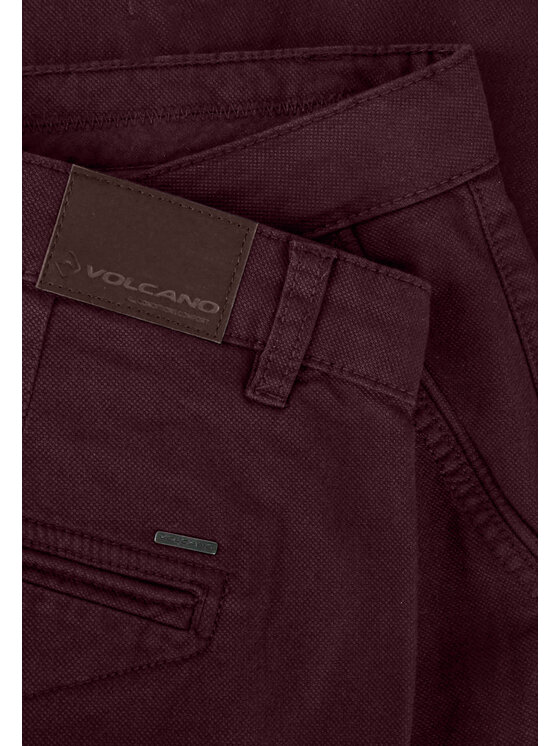 Volcano Volcano Chinosy R-PARKS Czerwony Regular Fit