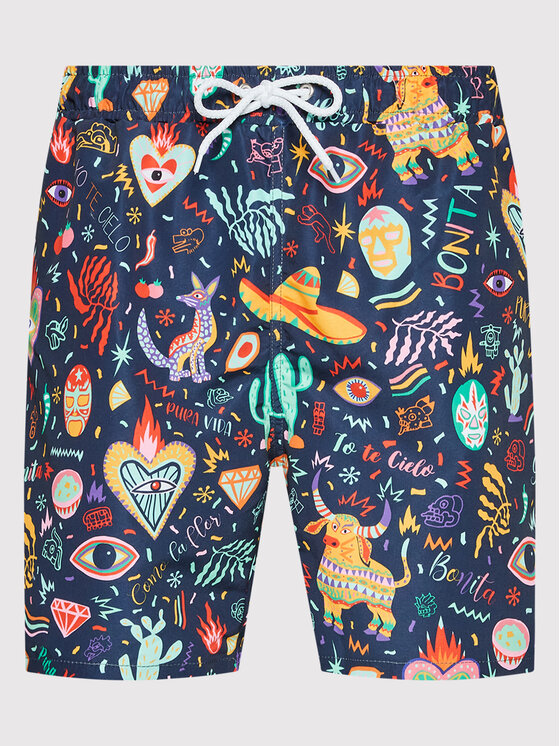 Pantaloncini da bagno Colorful Mexico Blu scuro