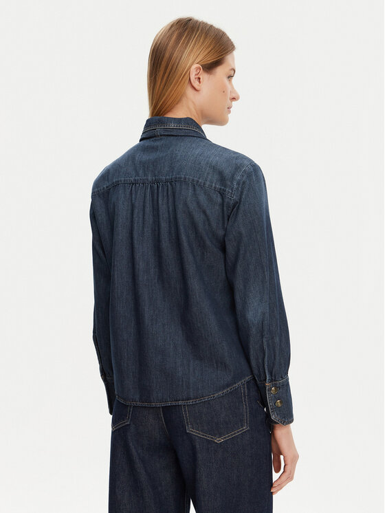 Marella Marella Koszula jeansowa Nizere 2513111124 Granatowy Regular Fit