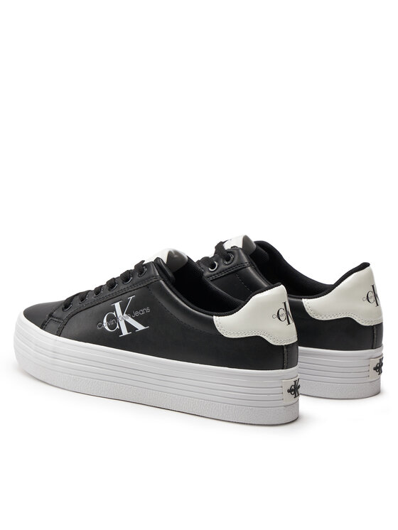 Calvin Klein Jeans Calvin Klein Jeans Αθλητικά Bold Vulc Flatf Lace Lth Met YW0YW01393 Μαύρο