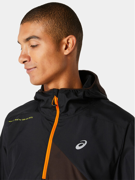 Asics Asics Яке за джогинг Fujittrail 2011C382 Кафяв Ahletic Fit