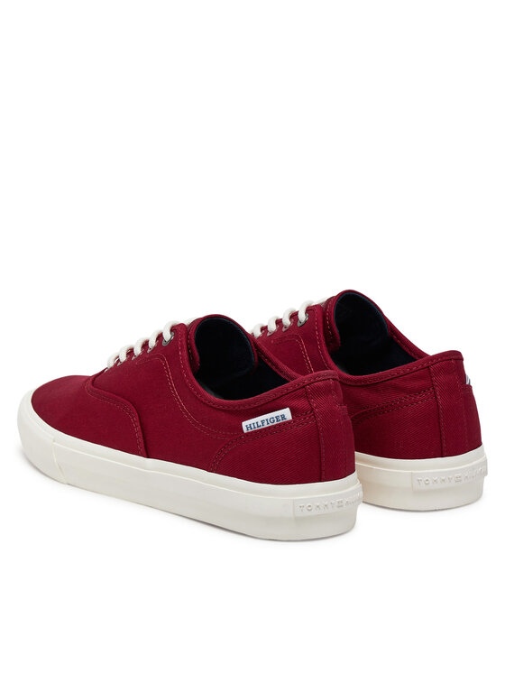Tommy Hilfiger Tommy Hilfiger Tenisówki Hi Vulc Oxford Twill FM0FM05400 Czerwony