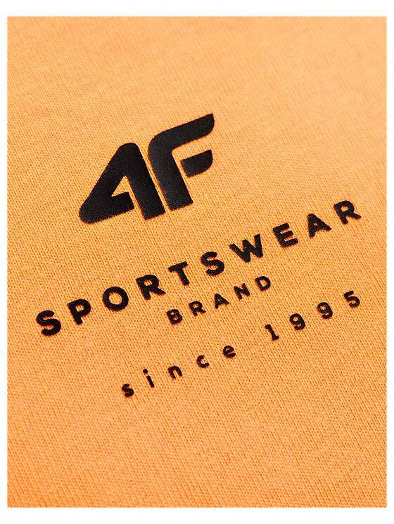 4F 4F T-Shirt TTSHM363 Pomarańczowy Comfortable Fit