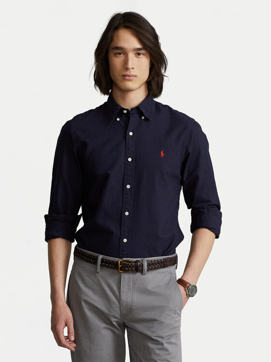 Polo Ralph Lauren Polo Ralph Lauren Πουκάμισο Bsr 710723610 Σκούρο μπλε Slim Fit