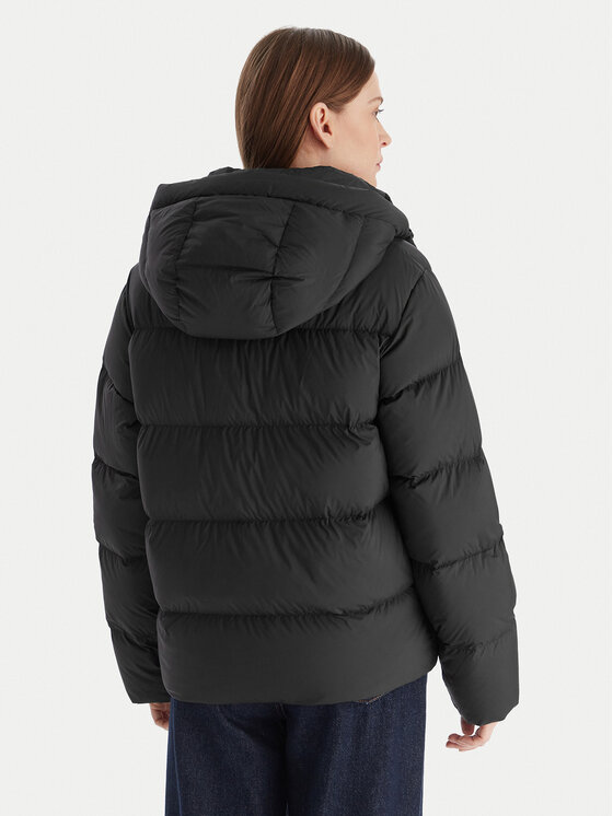 Tommy Hilfiger Tommy Hilfiger Пухено яке WW0WW45739 Черен Regular Fit
