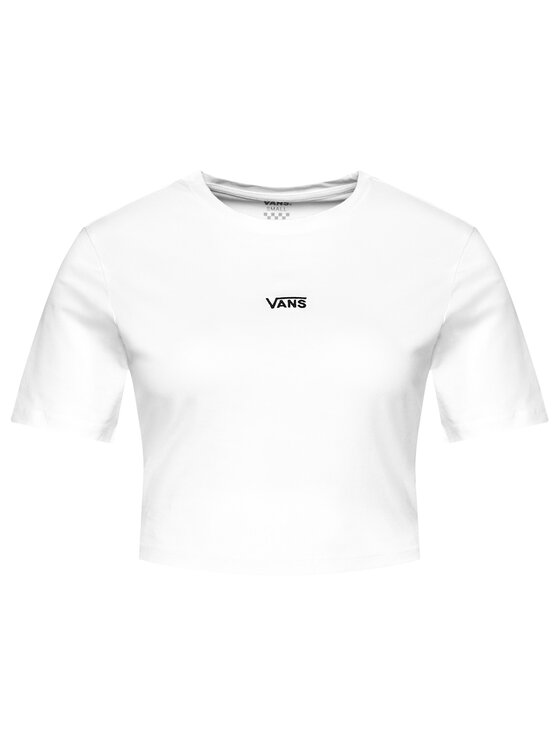 Fit Crop V Cre VN0A54QU Weiß Flying T-Shirt Cropped Vans