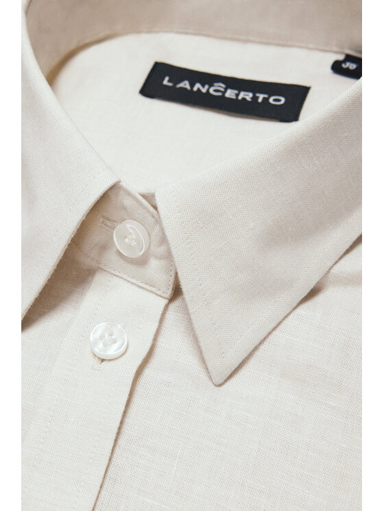 Lancerto Lancerto Koszula Tiriel KO073125000010 Beżowy Regular Fit
