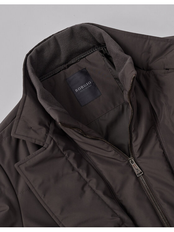 Borgio Borgio Kurtka zimowa gravina Brązowy Slim Fit