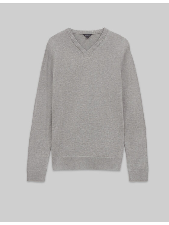 Borgio Borgio Sweter tiriolo Szary Regular Fit