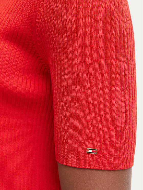 Tommy Hilfiger Tommy Hilfiger Strickjacke WW0WW48482 Rot Slim Fit