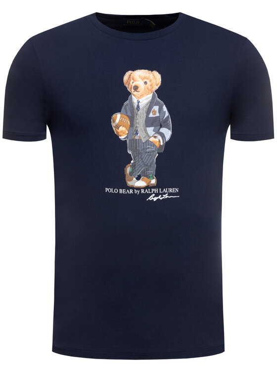 Polo Ralph Lauren Polo Ralph Lauren T-Shirt Bear 710782867 Granatowy Regular Fit