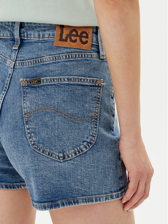 Lee Lee Džínsové šortky Carol 112363526 Modrá Regular Fit