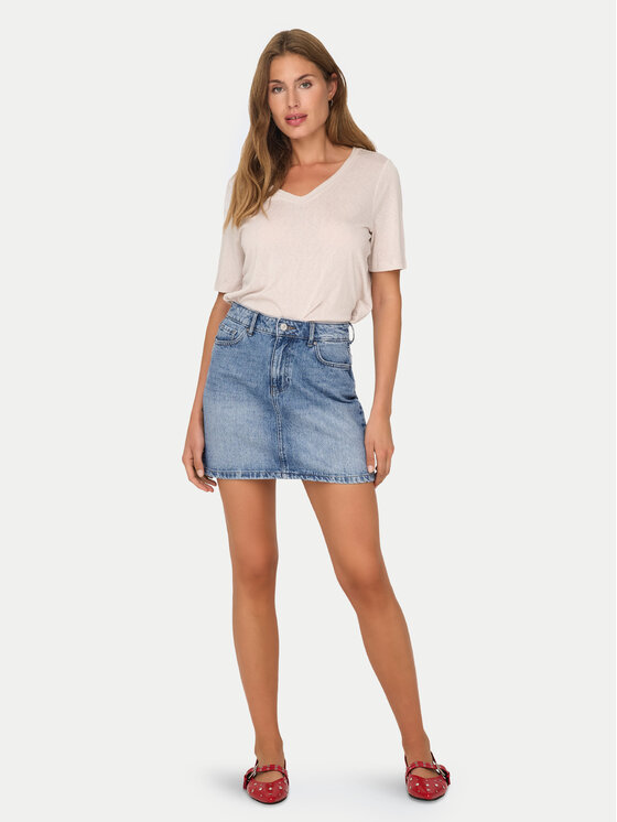 ONLY ONLY Džínová sukně Stella 15339630 Modrá Regular Fit