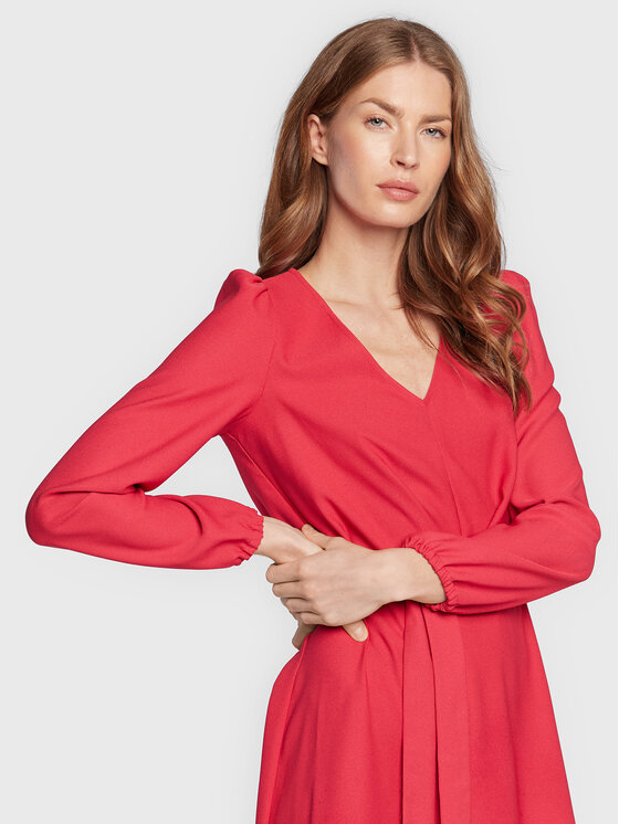 NAF NAF NAF NAF Коктейльна сукня Kamay THNR12 Рожевий Regular Fit